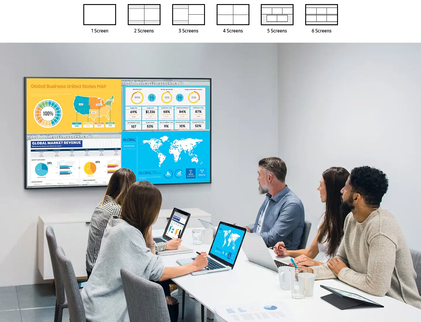 Samsung QMC Series 43 inch 4K UHD signage display connectivity ports